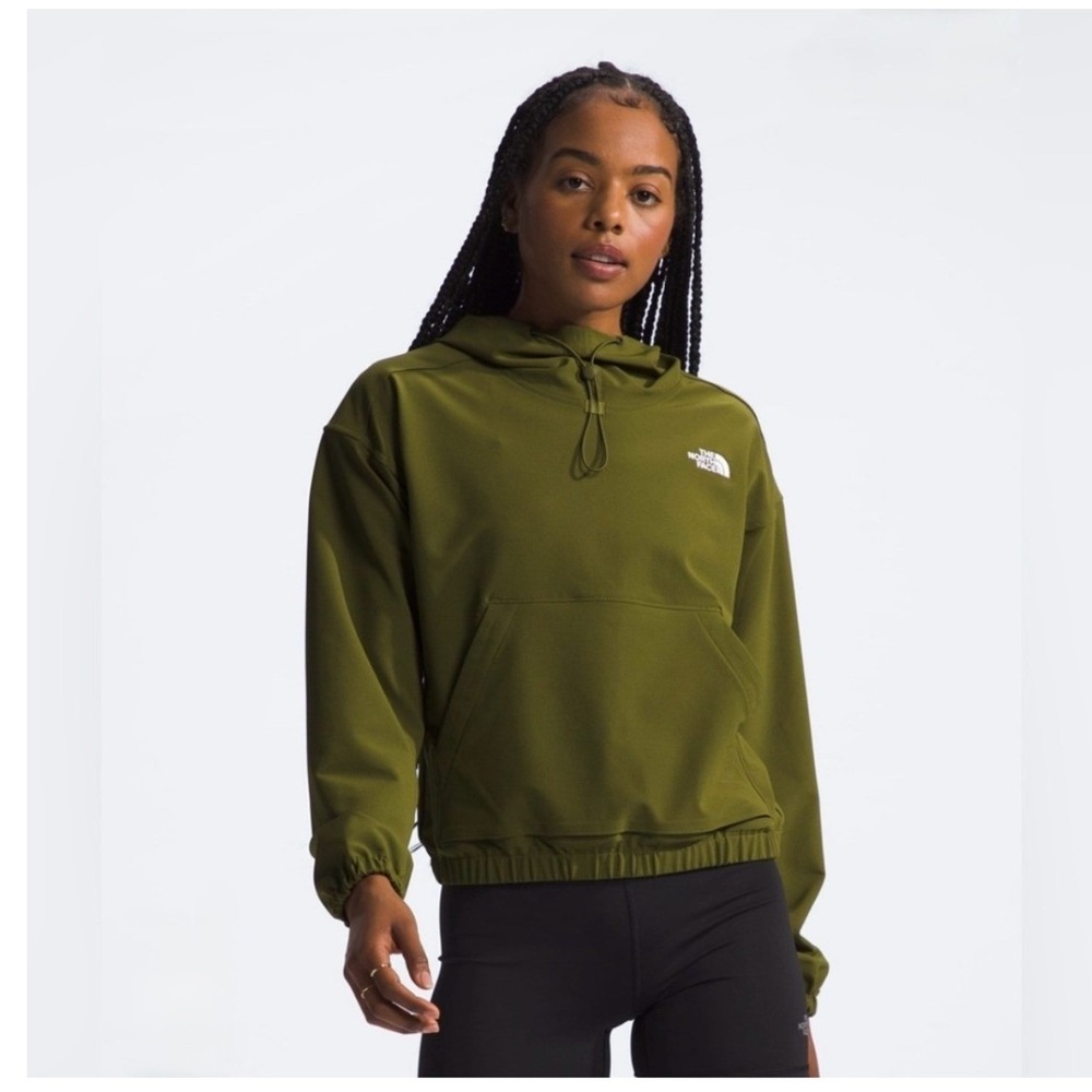 NEW The North Face Willow Stretch Windwall Hooded Pullover XS Green Gorpcore